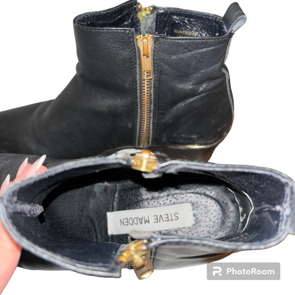 Steve Madden leather black boots - Picture 7 of 7